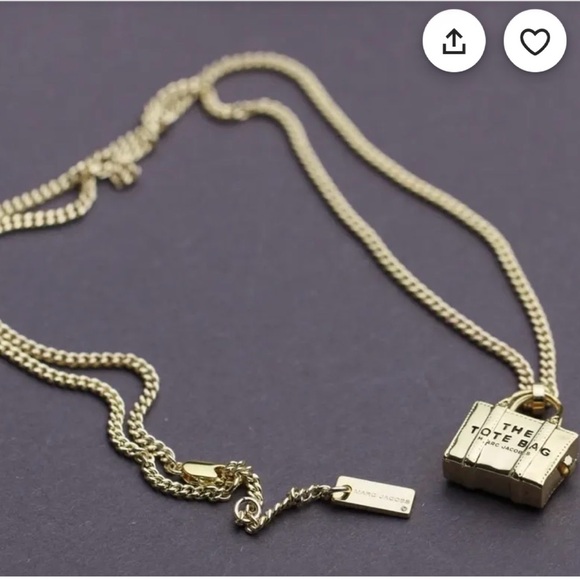 Marc Jacobs Gold Tote Bag Charm Necklace - Picture 4 of 7